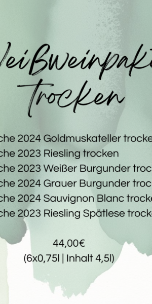 Weißweinpaket trocken (6x0,75l | Inhalt 4,5l)